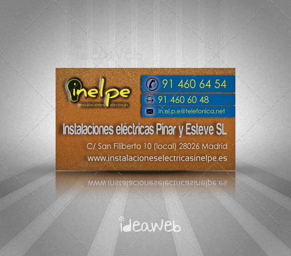 Diseño de tarjetas de visita para instaladores electricistas