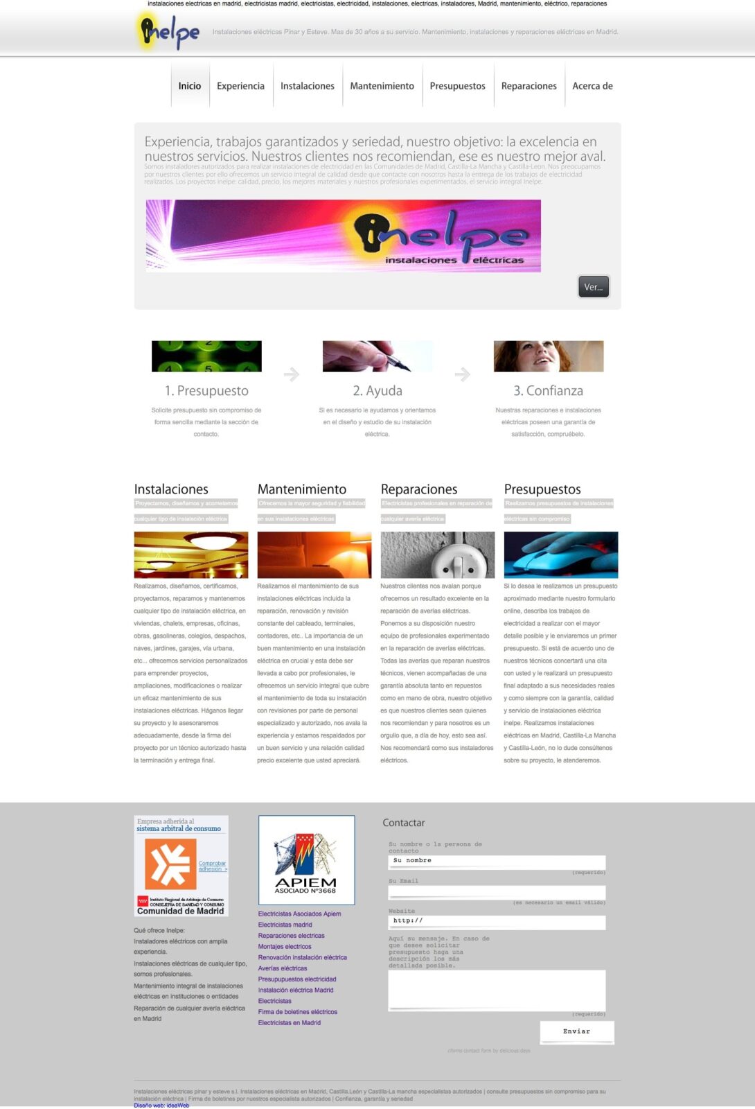 instalacioneselectricasinelpe.es