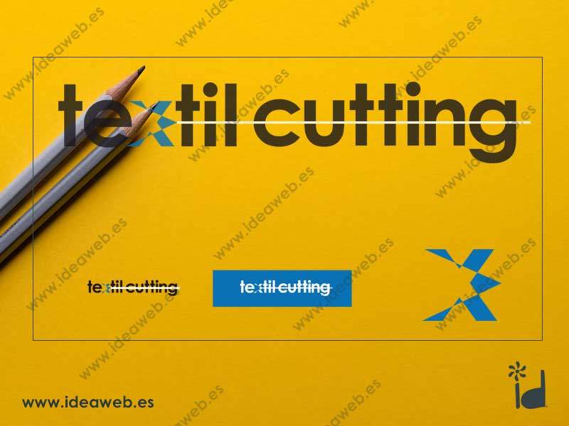 Diseño de logotipo empresa textil confección corte