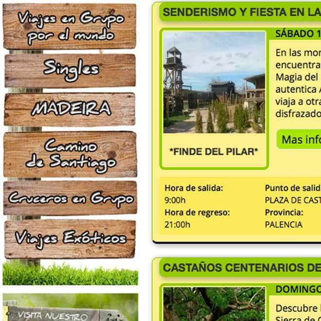 Desarrollo de página web a medida para club de senderismo y viajes
