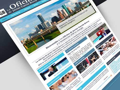 Diseño de página web para artículos de tendencias en energia