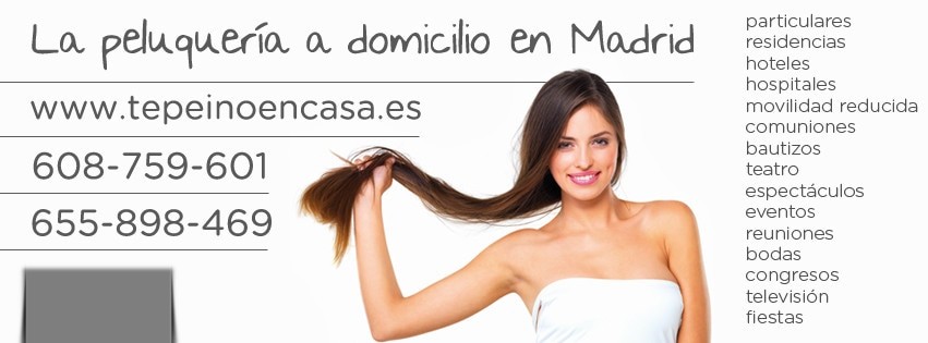Diseño de imagen de cabecera de Facebook peluquería a domicilio