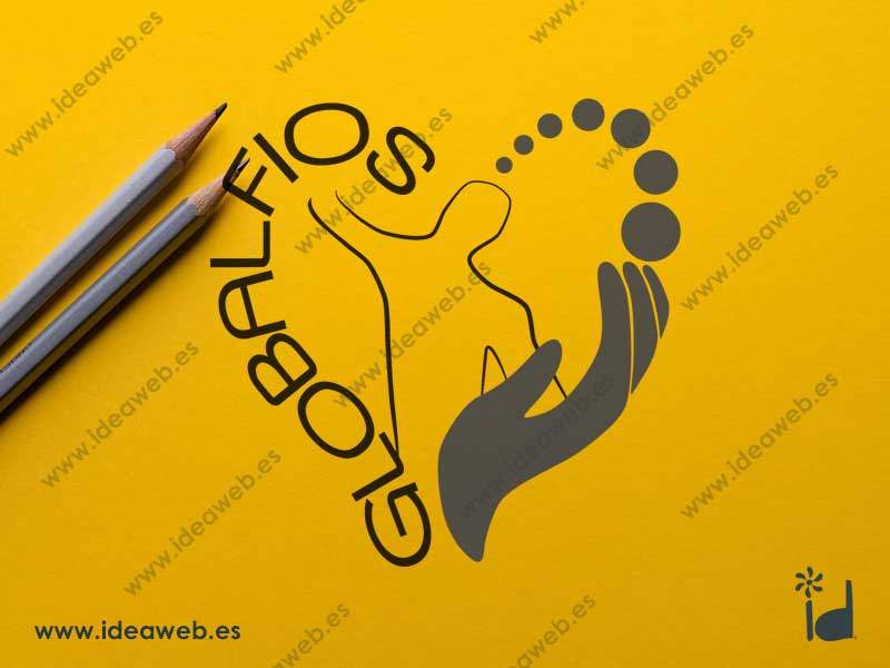 Vectorizado logotipo fisioterapia clínica terapias salud